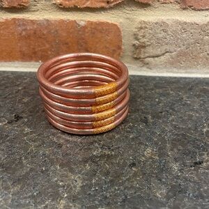 BuDhaGirl Rose All weather bangles, (6) 
Size small